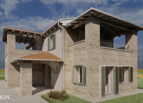 ISZTRIA, KANFANAR - ÚJ ÉPÍTÉSŰ bennszülött isztriai ház