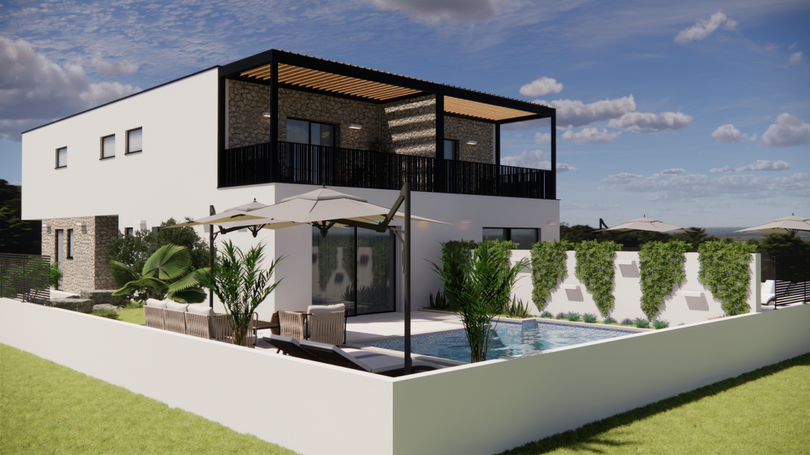 ISZTRIA, UMAG - Ikerház új épületben úszómedencével B