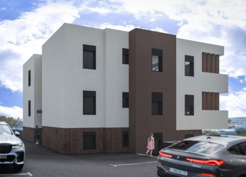 NOVALJA, JAKIŠNICA - 60 m2-es apartman az első emeleten, gyönyörű kilátással a tengerre