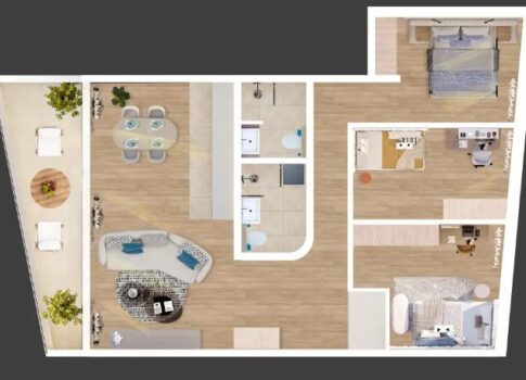RIJEKA, KANTRIDA - luxus minőségű új épület 3 hálószoba + nappali S16