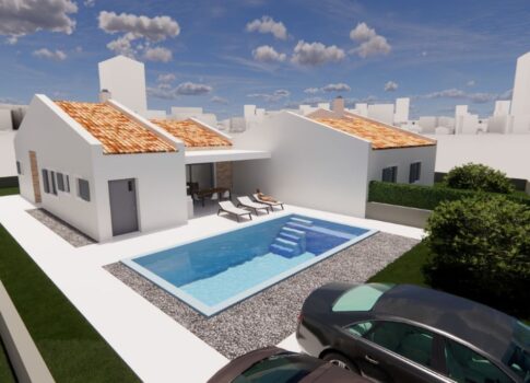 ISZTRIA, KAŠTELIR - Építés alatt álló ikerház