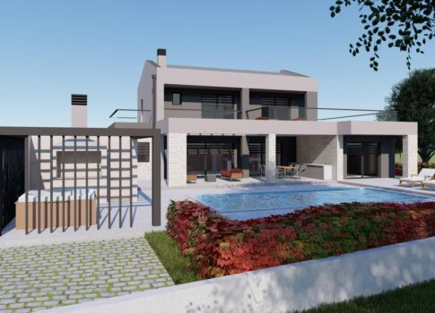 ISZTRIA, ST. LOVREČ - Villa magas befejezetlen állapotban, remek helyen!