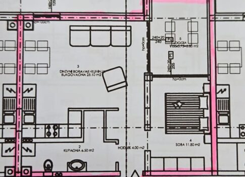 ISZTRIA, PULA, VELI VRH - 1BR+LR lakás minőségi új épületben, szabad kilátással