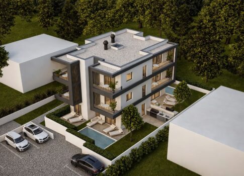 ISZTRIA, PREMANTURA - 2 hálószobás luxuslakás egy új épület földszintjén