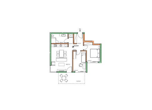 ISZTRIA, BUJE - Apartman kerttel egy új épületben