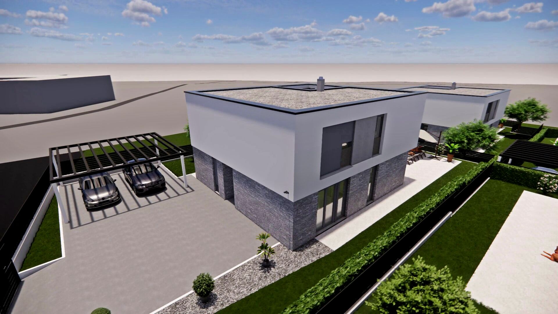 ISZTRIA, POREČ - Modern építészetű ház építés alatt