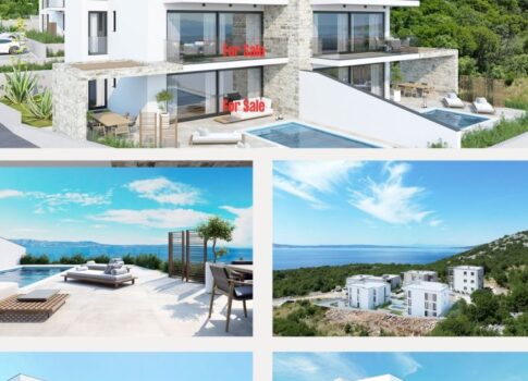 SMOKVICA - 3 hálószoba + nappali közös medencével 60 méterre a tengertől, új épületben