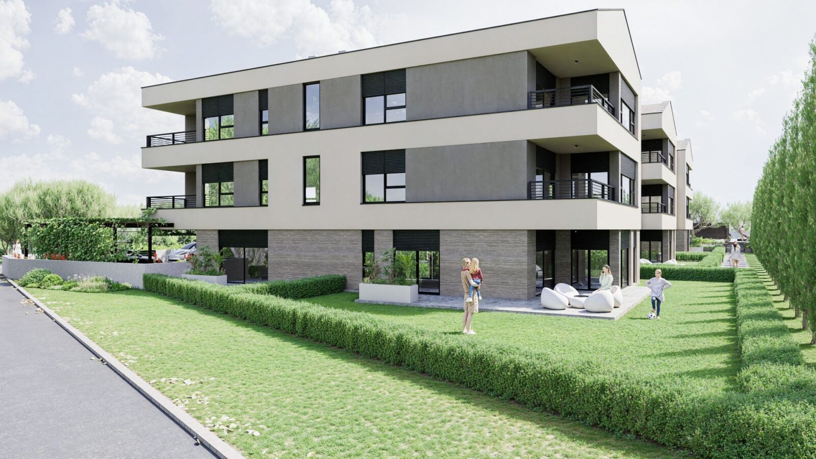 ISZTRIA, FAŽANA - 2 hálószobás apartman terasszal egy privát komplexumban úszómedencével!
