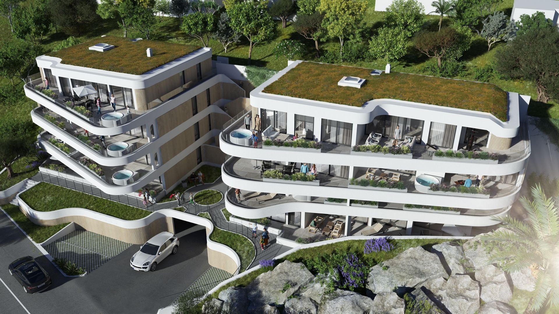 OPATIJA, KÖZPONT - Új építésű, kiváló dizájnnal és tengerre néző kilátással!