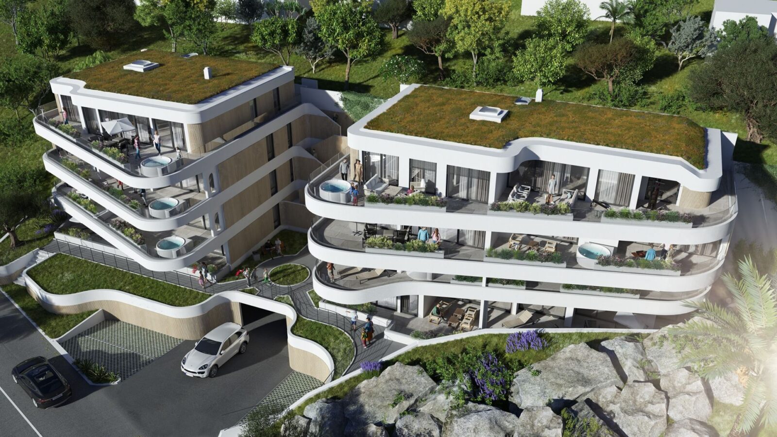 OPATIJA, KÖZPONT - Új építésű, kiváló dizájnnal és tengerre néző kilátással!