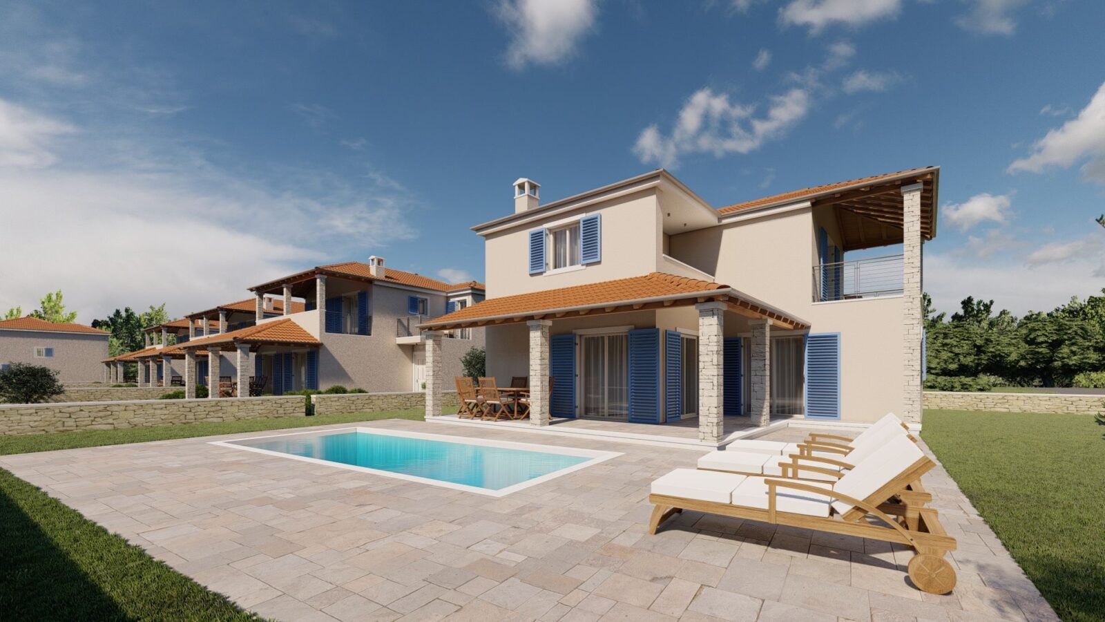 ISZTRIA, LIŽNJAN - Mediterrán bájú villa tengerre néző kilátással!
