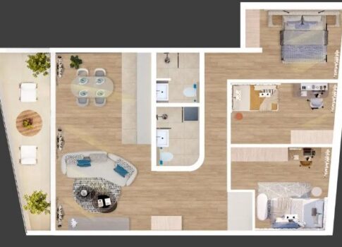 RIJEKA, KANTRIDA - 3 hálószoba + nappali, gyönyörű lakás egy új épületben S22