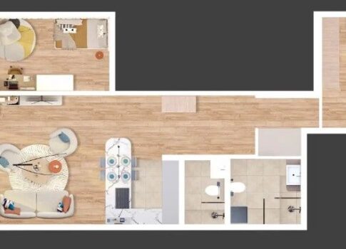 RIJEKA, KANTRIDA - luxus minőségű új épület 2 hálószoba + nappali S13