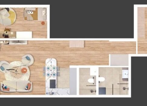 RIJEKA, KANTRIDA - luxus minőségű új épület 2 hálószoba + nappali S25