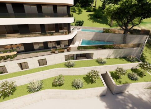 OPATIJA, KÖZPONT - különleges új épület Opatija központjában, apartman garázzsal, terasszal és edzőteremmel