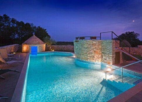 ISZTRIA, JURŠIĆI - Kővilla, kilátással a természetre