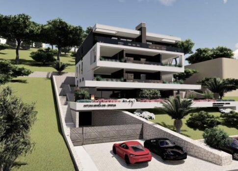 OPATIJA, KÖZPONT - fantasztikus penthouse panorámás kilátással és garázzsal egy új épületben Abbázia központja felett