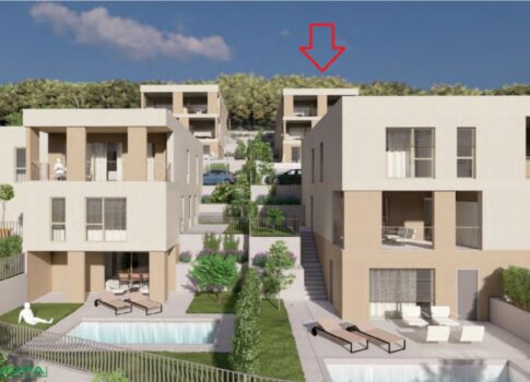 RIJEKA, KOSTRENA - exkluzív duplex apartman 210,50 m2-es új épületben gyönyörű kilátással a tengerre és medencével + kerttel 350,93 m2 - S2-B