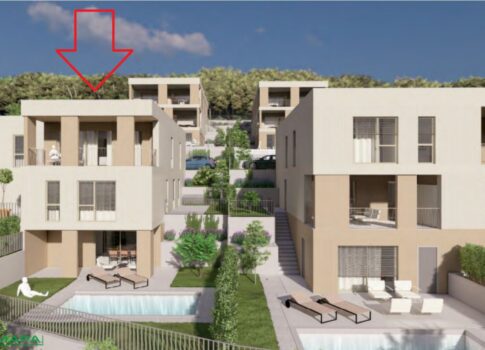 RIJEKA, KOSTRENA - exkluzív duplex apartman 147m2 új épület gyönyörű kilátással a tengerre és medencével + kerttel 151,75m2 - S1-C