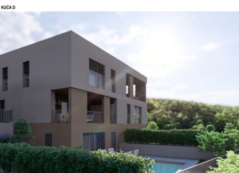 RIJEKA, KOSTRENA - exkluzív duplex lakás 164,90 m2 új épület gyönyörű kilátással a tengerre és medencével + kerttel 182,60 m2 - S2-D