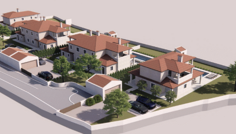 ISZTRIA, PREMANTURA - 4 családi épületből álló komplexum - STRANDTÓL 200 m-re!!