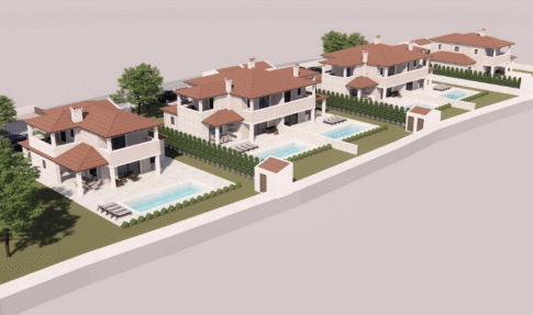 ISZTRIA, PREMANTURA - 4 családi épületből álló komplexum - STRANDTÓL 200 m-re!!