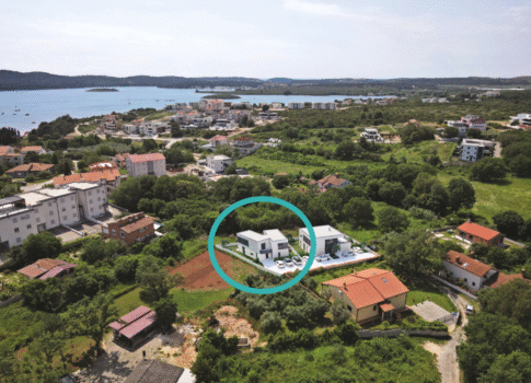 ISZTRIA, MEDULIN - Modern építészeti ház két lakóegységgel