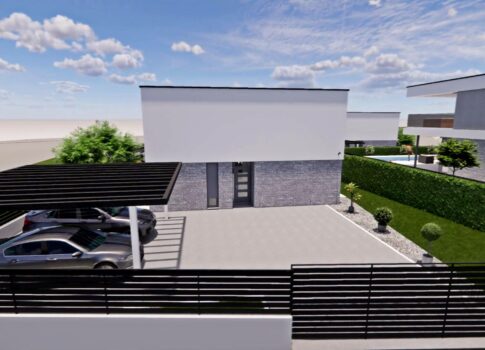 ISZTRIA, POREČ - Modern építészetű ház építés alatt