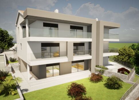 KRK SZIGET, OMIŠALJ - Kiváló minőségű új épület tengerre néző kilátással