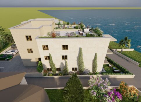 PAG, MANDRE - kétszobás apartman vonzó helyen Mandre-ban, tengerre néző kilátással, két terasszal