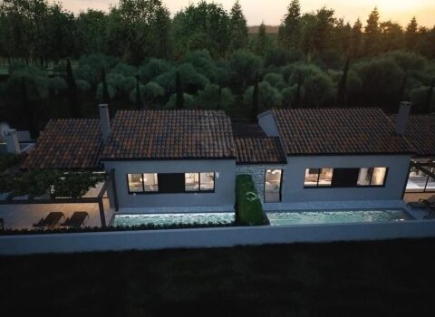 ISZTRIA, POREČ - Új építésű, dizájner egyszintes ház saját medencével