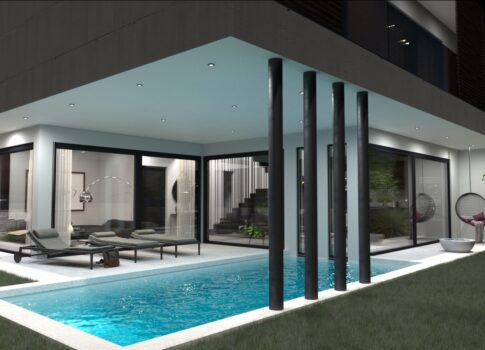 ISZTRIA, FAŽANA – Luxusház 100 méterre a tengertől medencével