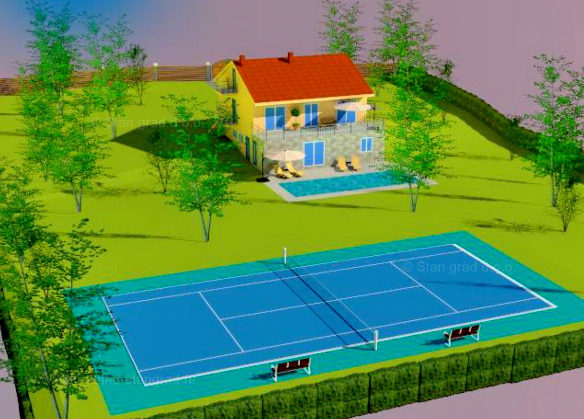 Krk, környéke, családi ház medencével egy nagy kertben, hozzá tartozó felszereltséggel, csendes helyen!