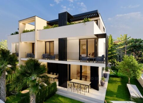 Krk városa, új építésű, modern háromszintes lakás remek helyen!