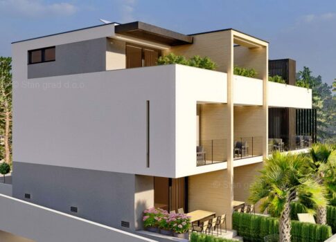 Krk városa, új, exkluzív lakás kiváló helyen a városközpont közelében, PRODAJA!