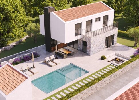 Malinska, környéke, luxus mediterrán villa medencével és tágas kerttel, AKCIÓ!