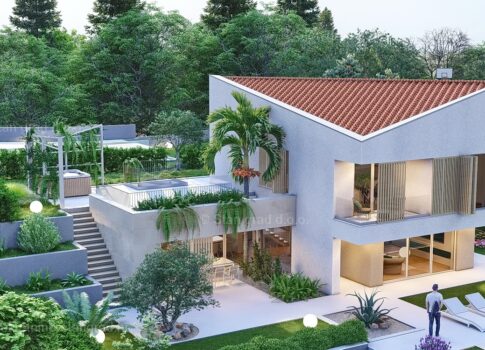 Malinska, egy impozáns villa az üdülőhelyen, tengerre néző kilátással!