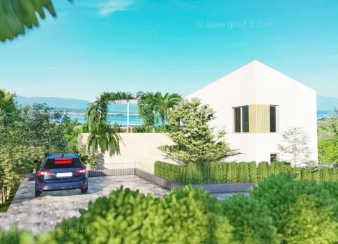 Malinska, luxus villa az üdülőhelyen belül, tengerre néző kilátással!