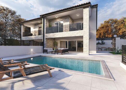 Malinska, luxus villa medencével és kilátással a tengerre!