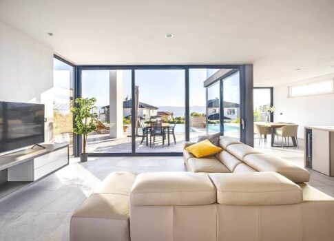 Krk, környéke, luxus villa medencével, panorámás kilátással!