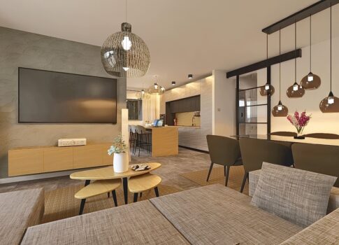 Vrbnik, modern földszinti apartman kerttel és medencével!