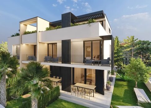 Krk, luxus háromszintes apartman egy modern új épületben!