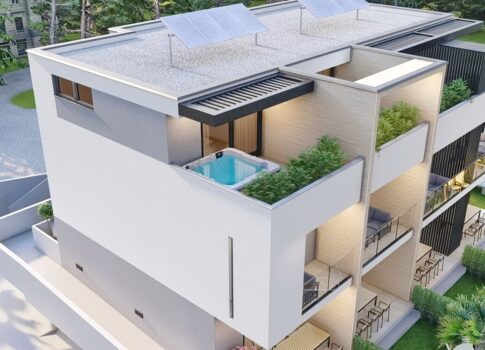 Krk, luxus háromszintes apartman egy modern új épületben!